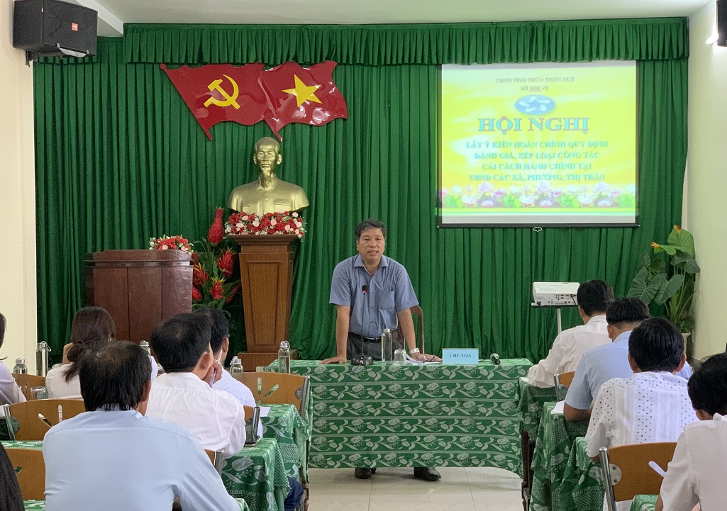 Chủ trì Hội nghị, đồng chí Trần Minh Long, Phó Giám đốc Sở Nội vụ